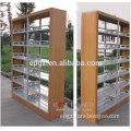 Library double sided steel shelves,metal school library book shelf,book rack